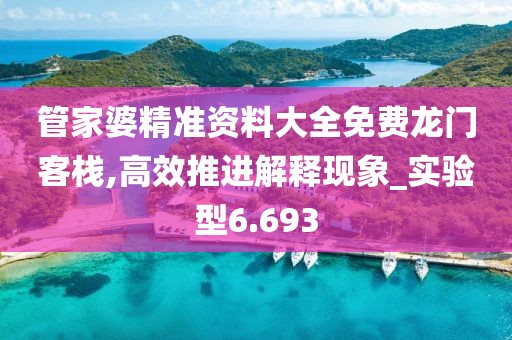 管家婆精准资料大全免费龙门客栈,高效推进解释现象_实验型6.693