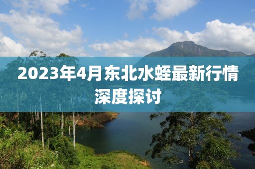 2023年4月东北水蛭最新行情深度探讨