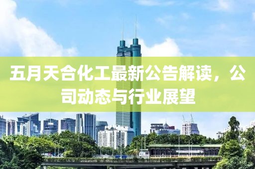 五月天合化工最新公告解读，公司动态与行业展望