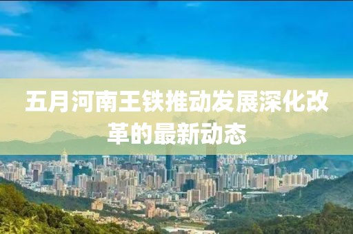 五月河南王铁推动发展深化改革的最新动态
