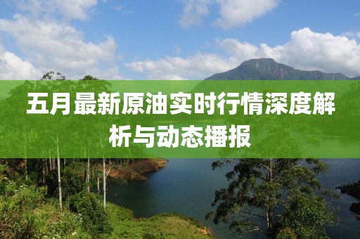 五月最新原油实时行情深度解析与动态播报