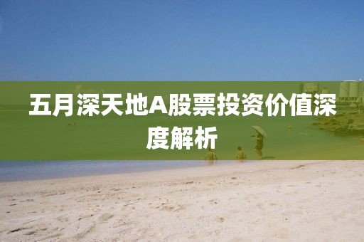 五月深天地A股票投资价值深度解析