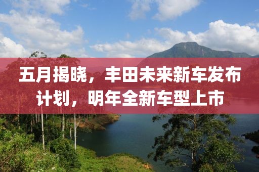五月揭晓，丰田未来新车发布计划，明年全新车型上市