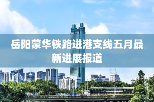 岳阳蒙华铁路进港支线五月最新进展报道