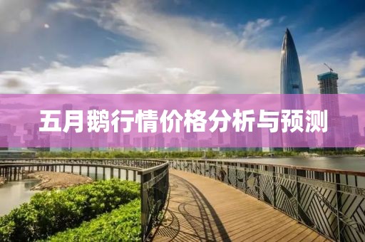 五月鹅行情价格分析与预测