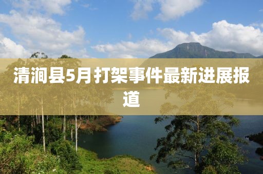 清涧县5月打架事件最新进展报道