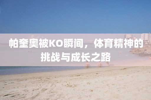 帕奎奥被KO瞬间，体育精神的挑战与成长之路