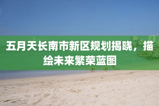 五月天长南市新区规划揭晓，描绘未来繁荣蓝图
