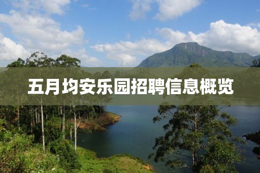 五月均安乐园招聘信息概览