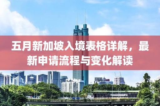 五月新加坡入境表格详解，最新申请流程与变化解读