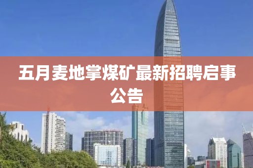 五月麦地掌煤矿最新招聘启事公告