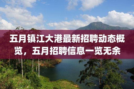 五月镇江大港最新招聘动态概览，五月招聘信息一览无余