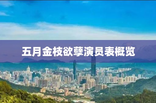 五月金枝欲孽演员表概览